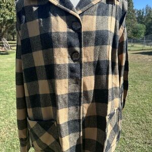Plaid Button-Up Jacket